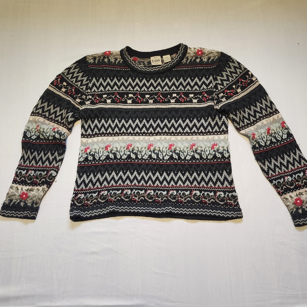 Vintage B Moss Fair Isle Sweater, Women's Large